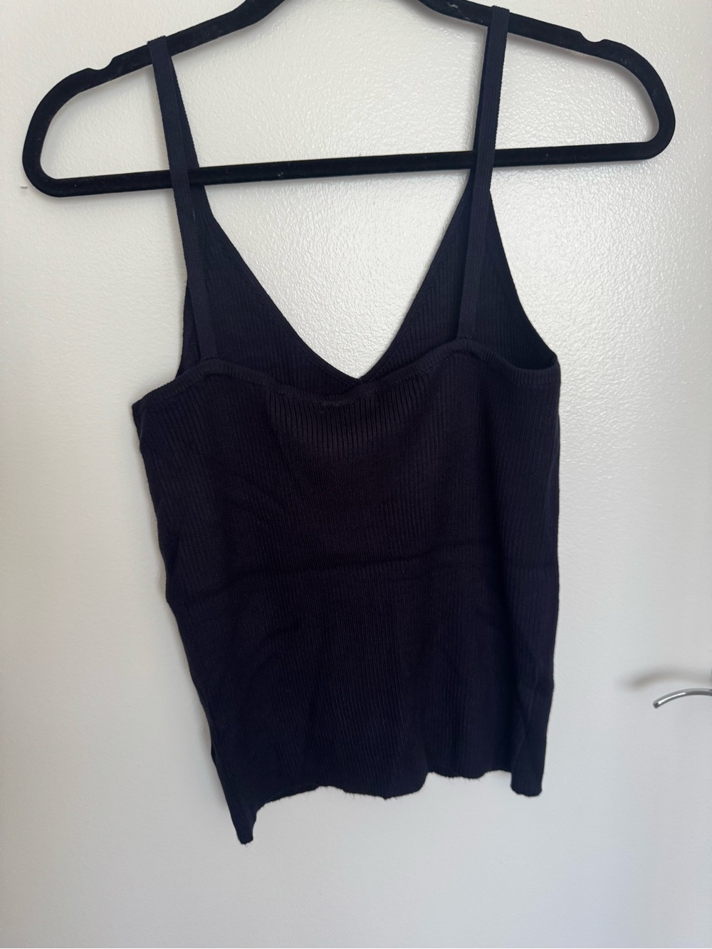 H&M Black Ribbed Button-Front Cami Tank - Picture 2 of 3